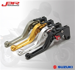 F14/S248 Suzuki SV650/X CNC levers short titanium/chrome adjusters 2016-2020